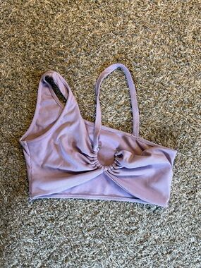 Amazon Essentials Lavender Ribbed Crop Top